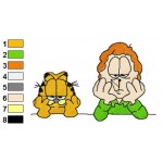Garfield 64 Embroidery Design